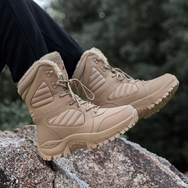 Men's winter boots, waterproof ankle high boots for men