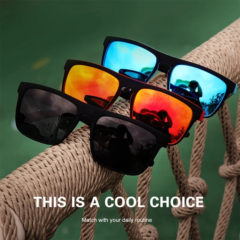 Gafas de sol polarizadas cuadradas vintage de moda para hombre y mujer, para conducir y pescar, de marca de lujo, de diseñador, con protección UV400.