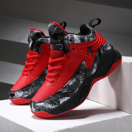 Nuevas zapatillas de baloncesto de marca para niños, suela gruesa, antideslizantes, zapatillas deportivas para niños, zapatillas de baloncesto para niños.