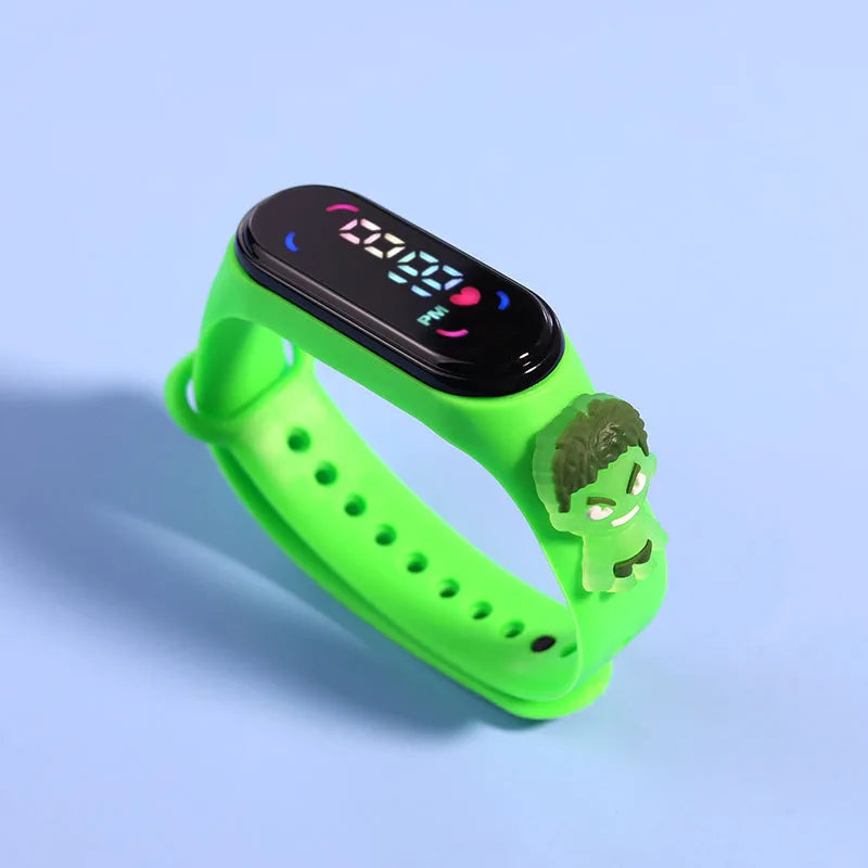 Relojes de moda para niños y niñas, pulsera electrónica deportiva con pantalla LED táctil, reloj de Spiderman para niños y mujeres, reloj resistente al agua