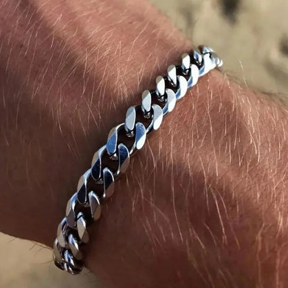 Vnox 3-11mm Thick Miami Curb Chain Bracelet for Men Stainless Steel Cuban Link Chain Bracelet Heavy Punk Classic Jewelry for Male 