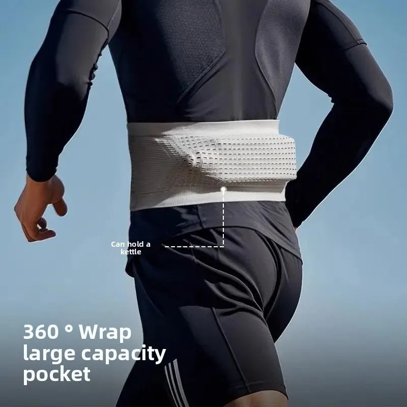 Riñonera para correr Unisex, bolsa para teléfono móvil de alta elasticidad, cinturón de maratón para Fitness al aire libre, Material de nailon para hombres y mujeres