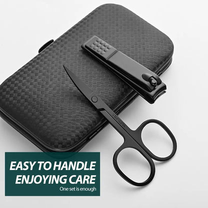 Accueil Coupe-ongles Ensemble de 7 pièces Outil de manucure à grande ouverture Mini compact Unisexe Cadeau Pince à sourcils