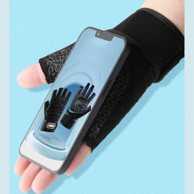 Gants d'haltères pour hommes et femmes, haltérophilie, crossfit, musculation, entraînement sportif, gants d'entraînement en salle de sport, protège-poignet antidérapant