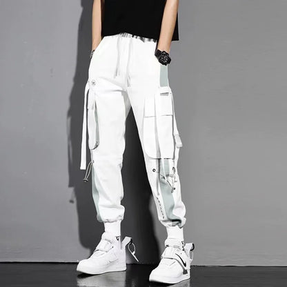 Pantalones holgados, versátiles, de color liso y talla grande para hombre