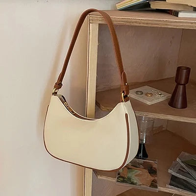 Bolso vintage para axila con bola de masa para mujer, bolso de hombro de cuero de PU