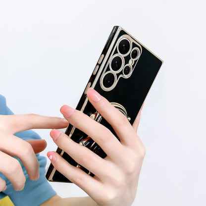 Funda magnética de lujo con purpurina para mujer, accesorios For Magsafe para Samsung Galaxy S24, S23, S22 Ultra Plus, cubierta de carga inalámbrica