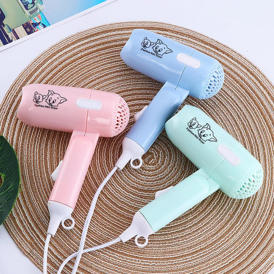 Fashion mini foldable hair dryer 400W low power radiation-proof hair dryer for home travel dormitory hairdressing styling tool