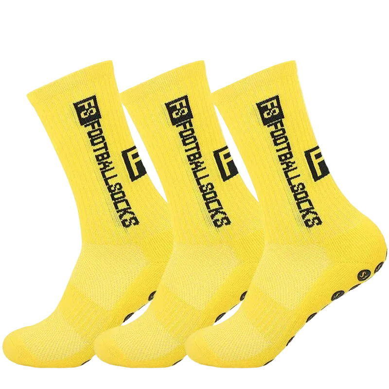 3 pares de calcetines resistentes de fútbol antideslizantes para hombres y mujeres
