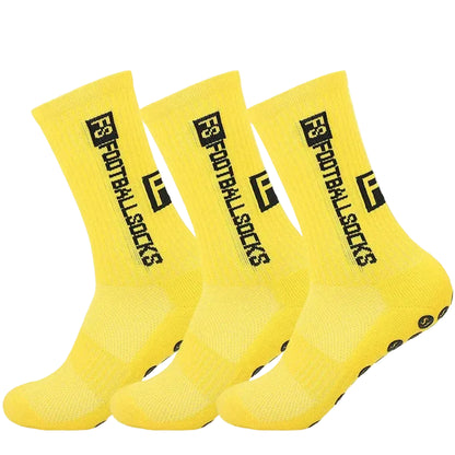 3 pares de calcetines resistentes de fútbol antideslizantes para hombres y mujeres