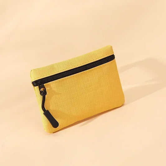 Mini monedero de lona con cremallera Simple unisex
