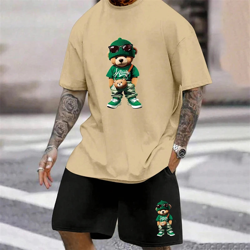 Talla grande 4xL, 5xL, 6XL , conjunto holgado de verano para uso diario en pareja, pantalones cortos de manga corta