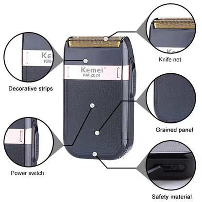 Cortadora de pelo eléctrica profesional Kemei KM-2628 KM-678 KM-2024, cortadora de barba, afeitadora recargable para hombres, kit recortador de pelo