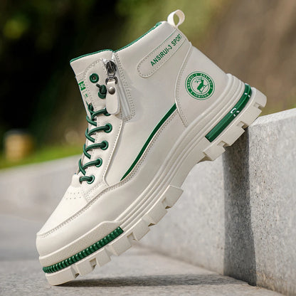Botas altas de mezclilla para hombre, calzado deportivo informal, botas de hombre modernas y de moda