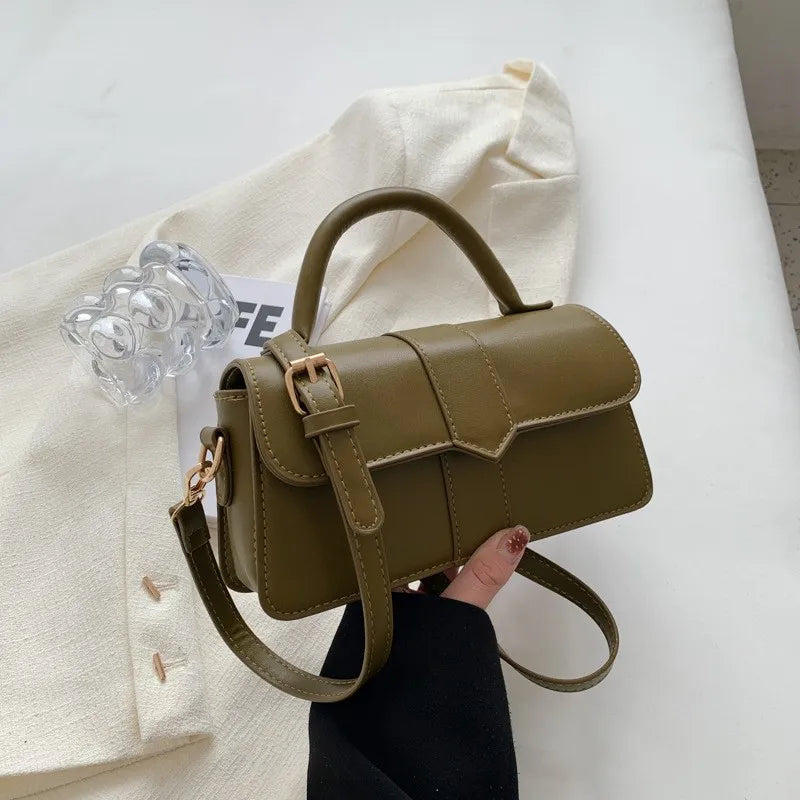 Bolso de cuero de Pu para mujer, bolso cruzado a la moda