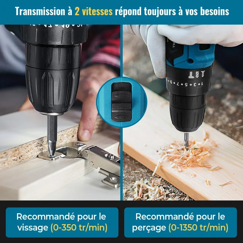 Cordless Impact Drill Electric Screwdriver Electric Hammer Mini Hand Drill Lithium-ion Battery Power Tools 28V