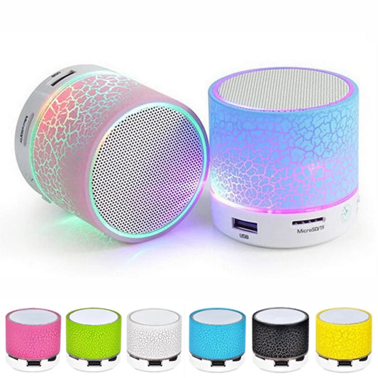 Mini Bluetooth Speaker Wireless Loudspeaker Colorful LED TF Subwoofer Outdoor Stereo Speakers MP3 Music Sound Column for Smartphone 