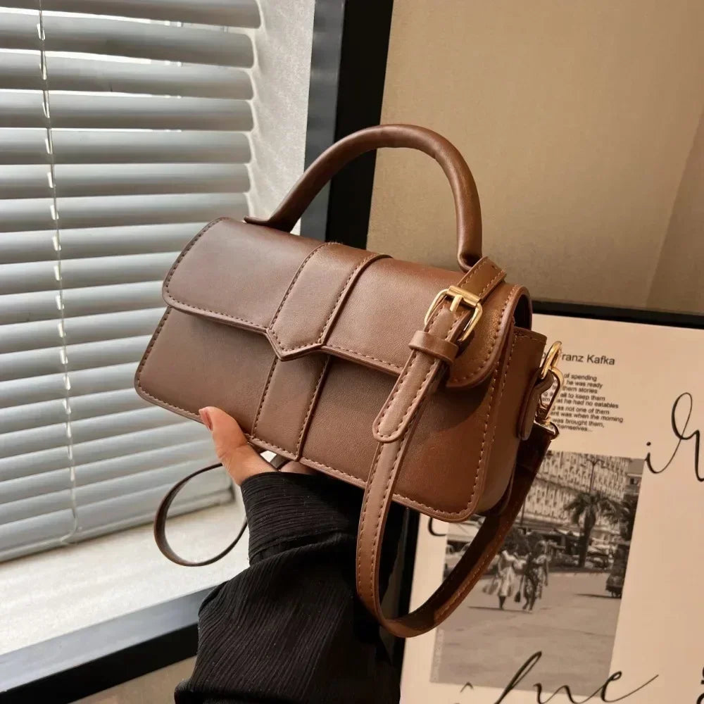 Bolso de cuero de Pu para mujer, bolso cruzado a la moda