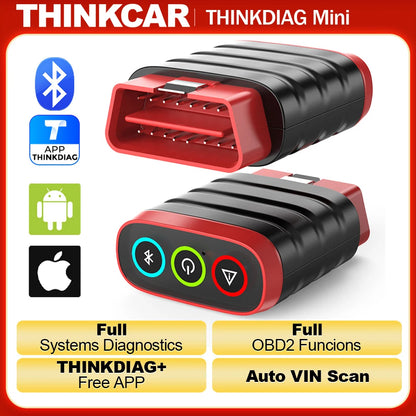 THINKCAR THINKDIAG Mini OBD2 Escáner Bluetooth para todos los autos Diagnóstico completo del sistema Herramienta de diagnóstico automático gratuita de por vida Lectura/borrado de errores