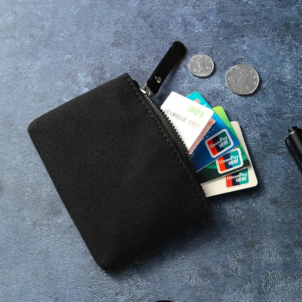 Mini billeteras de PU a la moda, monederos, tarjetero, monedero, bolsa de cambio con cremallera para hombres y mujeres
