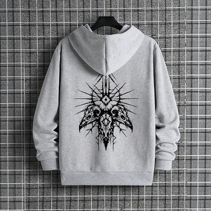 Ropa de calle para hombre, Sudadera con capucha con estampado , chaqueta informal de moda para otoño e invierno