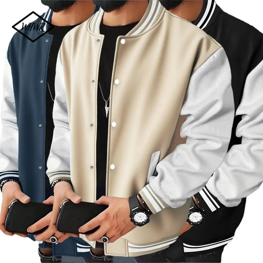 chaqueta de uniforme de béisbol clásico hombres calle gótica Punk Casual ropa informal suelta