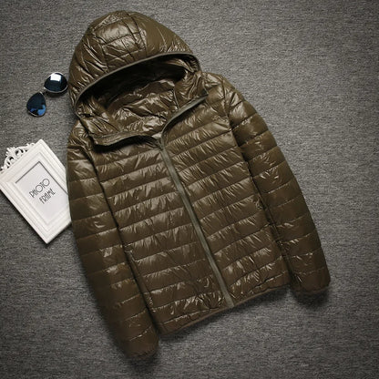 abrigo ligero con capucha acolchado de algodón para hombres chaqueta de algodón