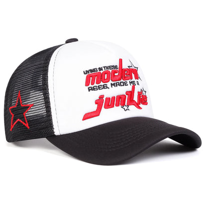 Gorras de red de béisbol con bordado modernas Unisex, sombreros casuales ajustables para exteriores para primavera y verano
