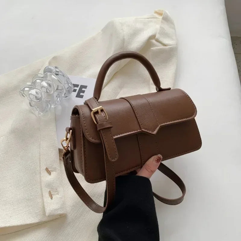 Bolso de cuero de Pu para mujer, bolso cruzado a la moda