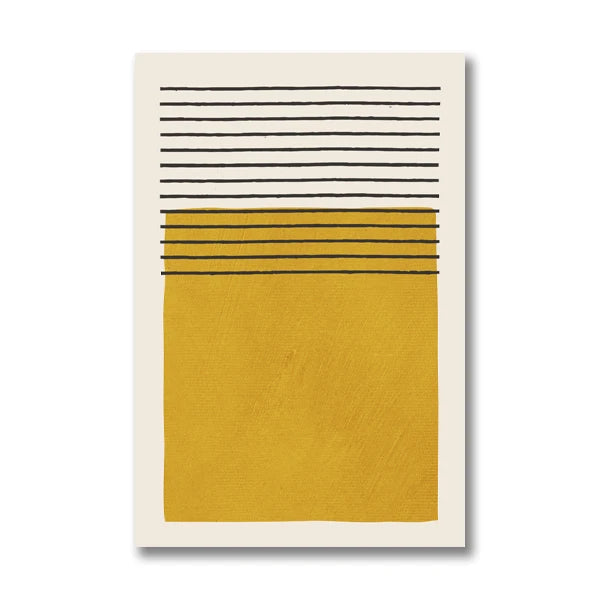 Pósteres e impresiones de pintura abstracta minimalista Original, imagen de pared, arte de pared gris mostaza y lienzo impreso para