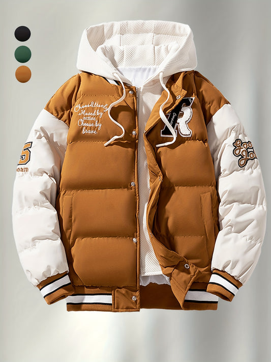 Chaqueta de Invierno para Hombre Dos en 1 con Cierre Completo y Cuello Con Capucha - Ropa Térmica Pesada, Abrigo Largo Entallado al 100% Zippeable