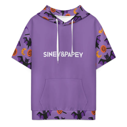 Sudadera con capucha y manga corta de tendencia