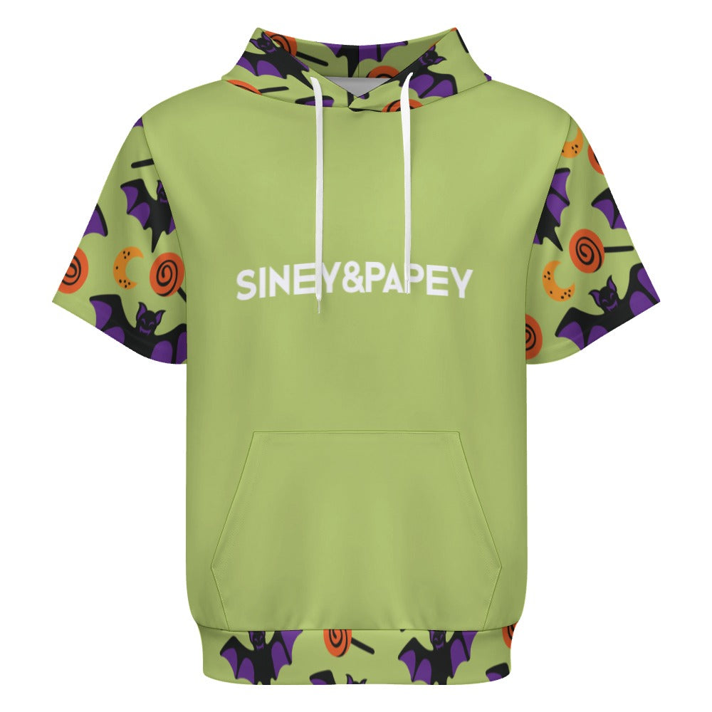 Sudadera con capucha y manga corta de tendencia