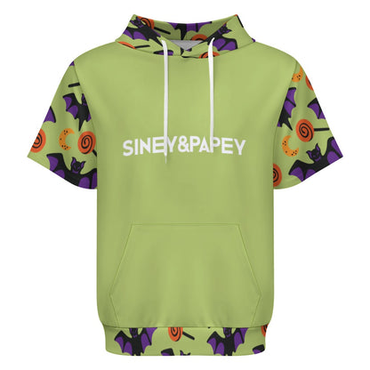 Sudadera con capucha y manga corta de tendencia