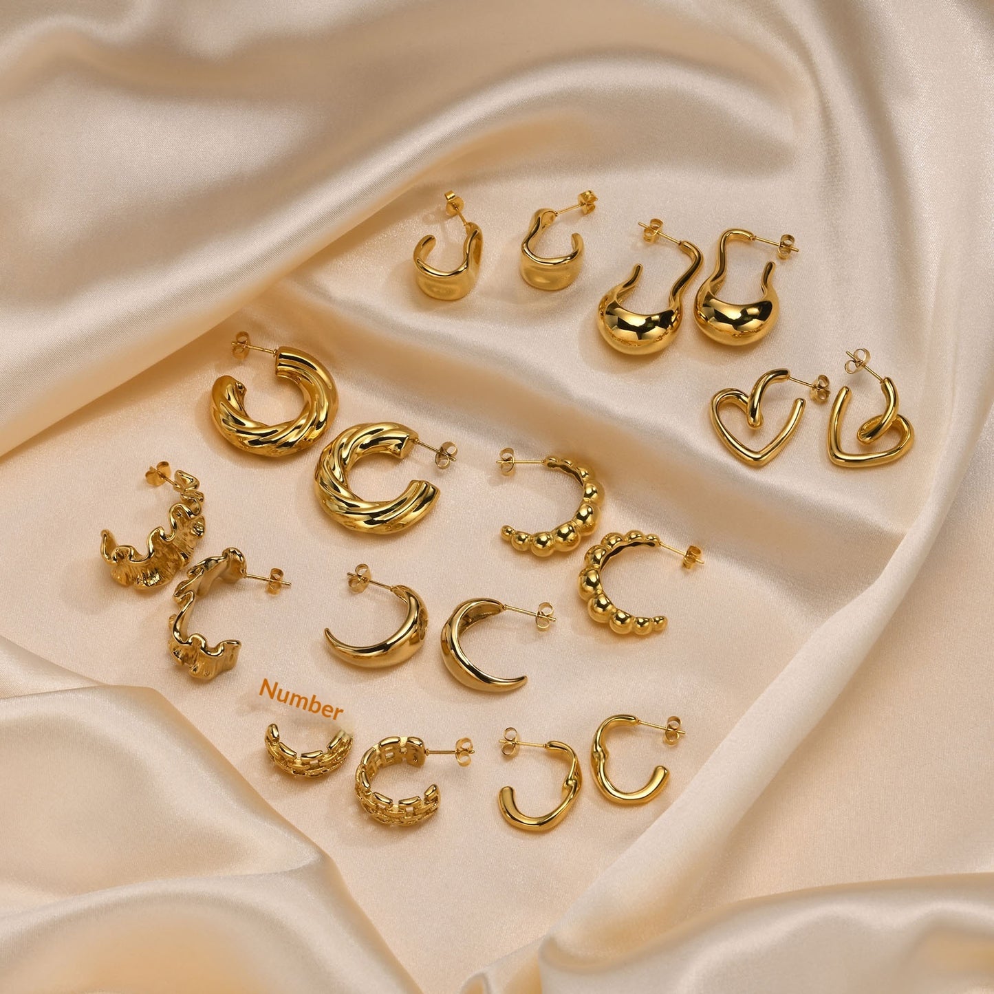 Elegantes pendientes de acero inoxidable que combinan con todo.