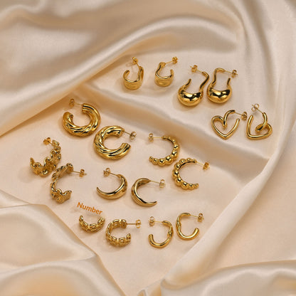 Elegantes pendientes de acero inoxidable que combinan con todo.