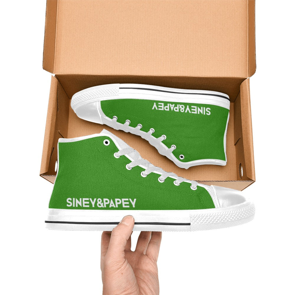 Zapatillas de lona de caña alta para mujer