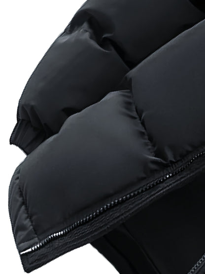 Nueva chaqueta de moda con detalles de panel de corduroy. Este estilo de pareja con forro y capucha cuenta con aislamiento reforzado para el calor y un ajuste suelto, perfecto como capa exterior de invierno