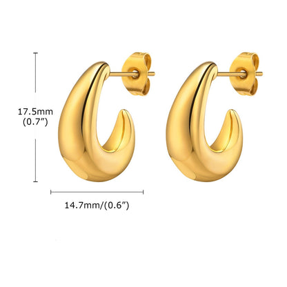 Elegantes pendientes de acero inoxidable que combinan con todo.