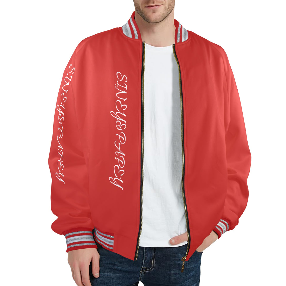 Nueva chaqueta siney&papey para hombre con estampado de perrito en la espalda