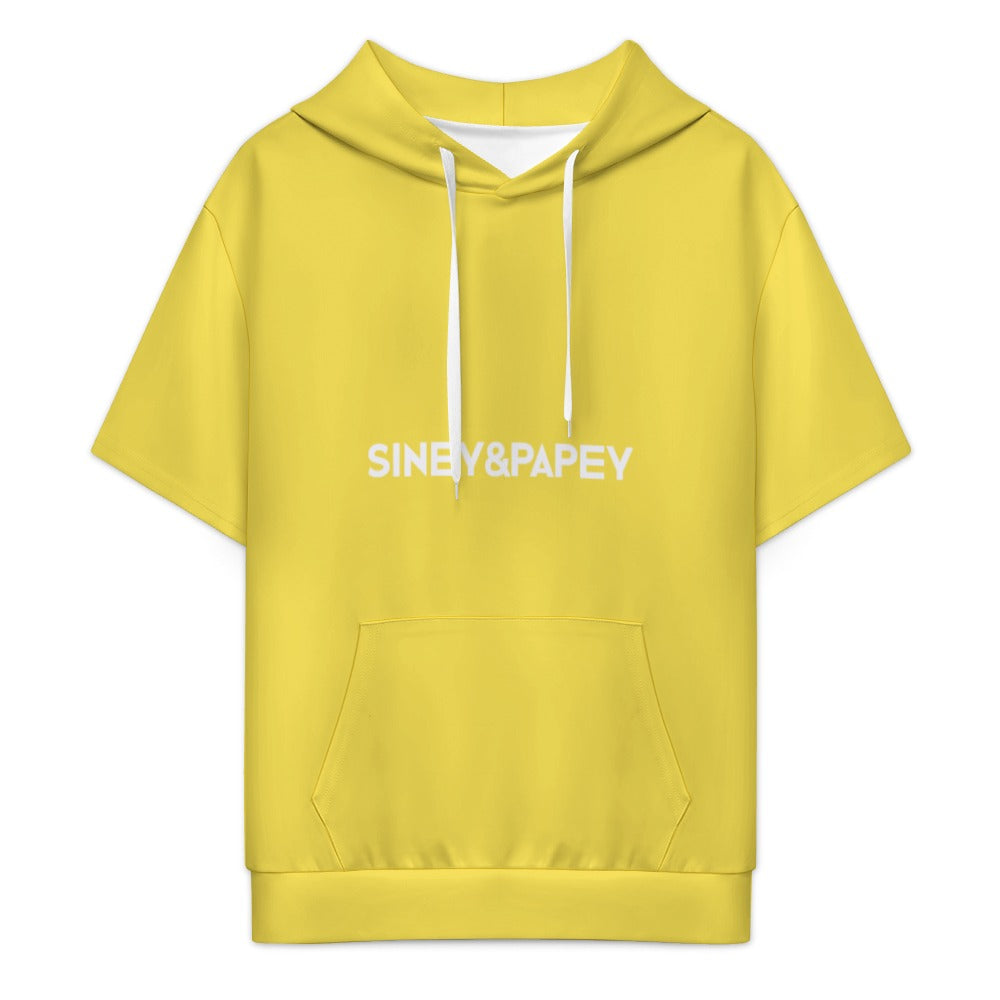 Sudadera con capucha y manga corta de tendencia
