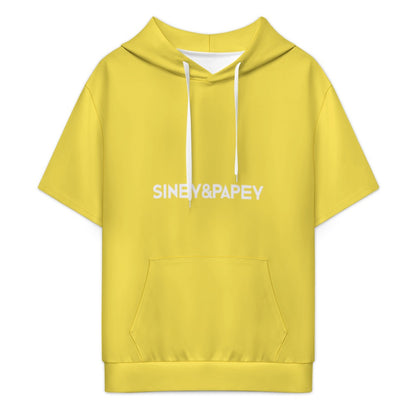 Sudadera con capucha y manga corta de tendencia