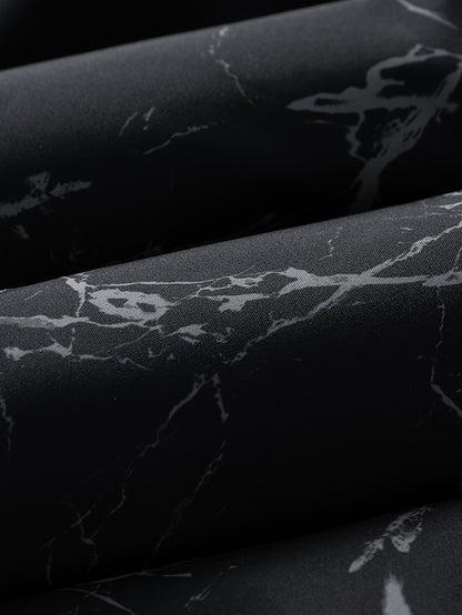 Chaqueta de Invierno para Hombre Resistente al Frío con Cremallera Completa, Cuello Alto y Patrón a Rayas - Abrigo Grueso y Cálido