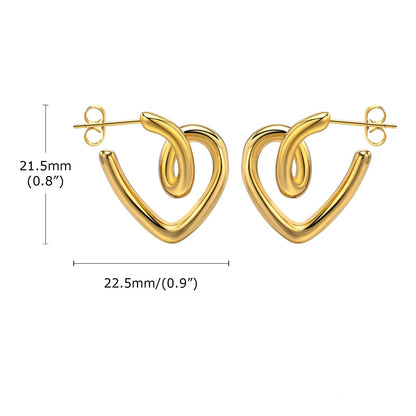 Elegantes pendientes de acero inoxidable que combinan con todo.