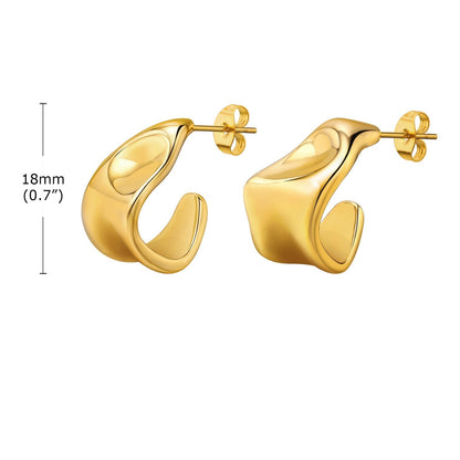 Elegantes pendientes de acero inoxidable que combinan con todo.