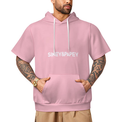 Sudadera con capucha y manga corta de tendencia