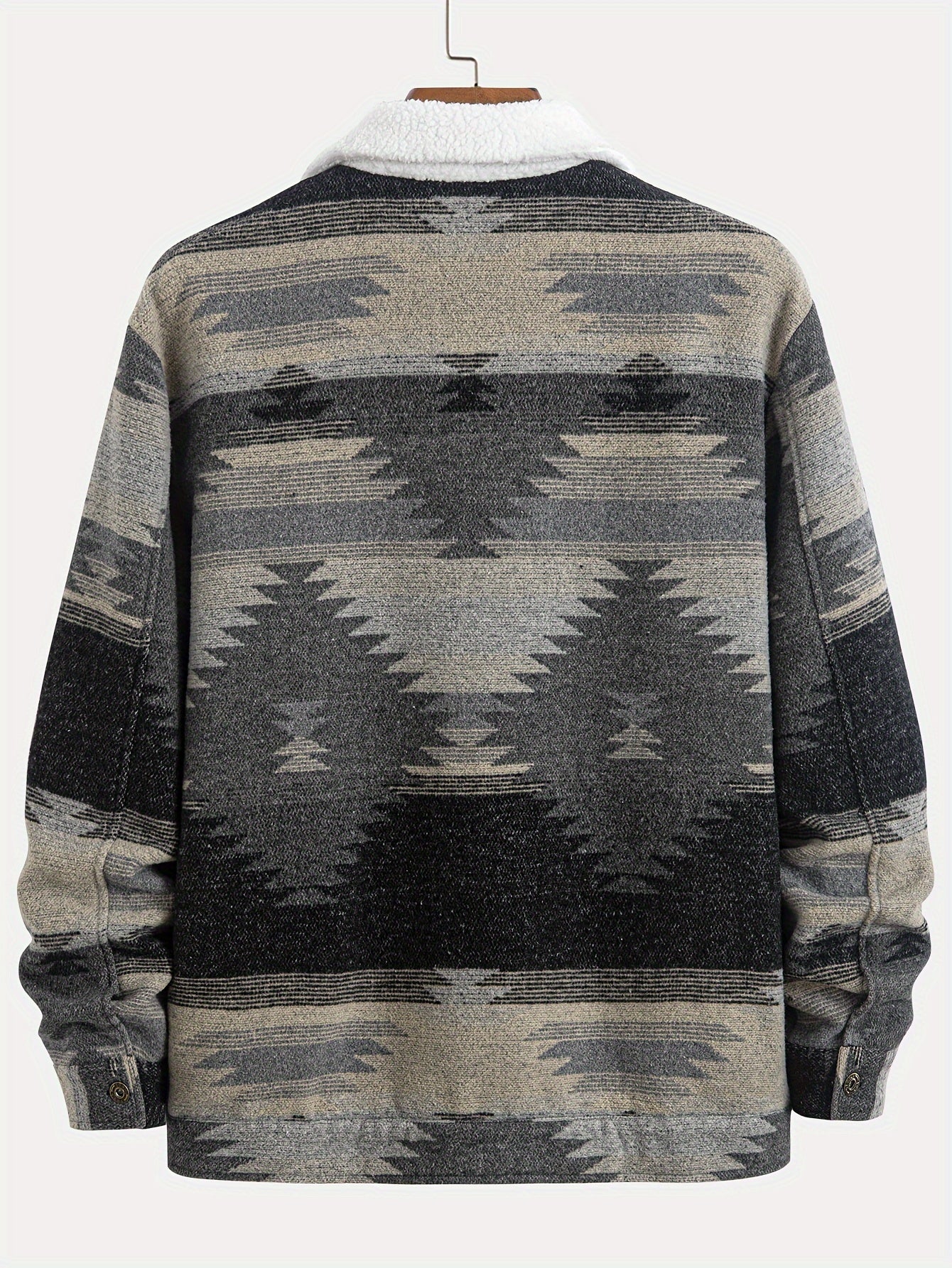 Chaqueta de invierno para hombre - Chaqueta de clima frío con forro de felpa y cierre frontal con botones