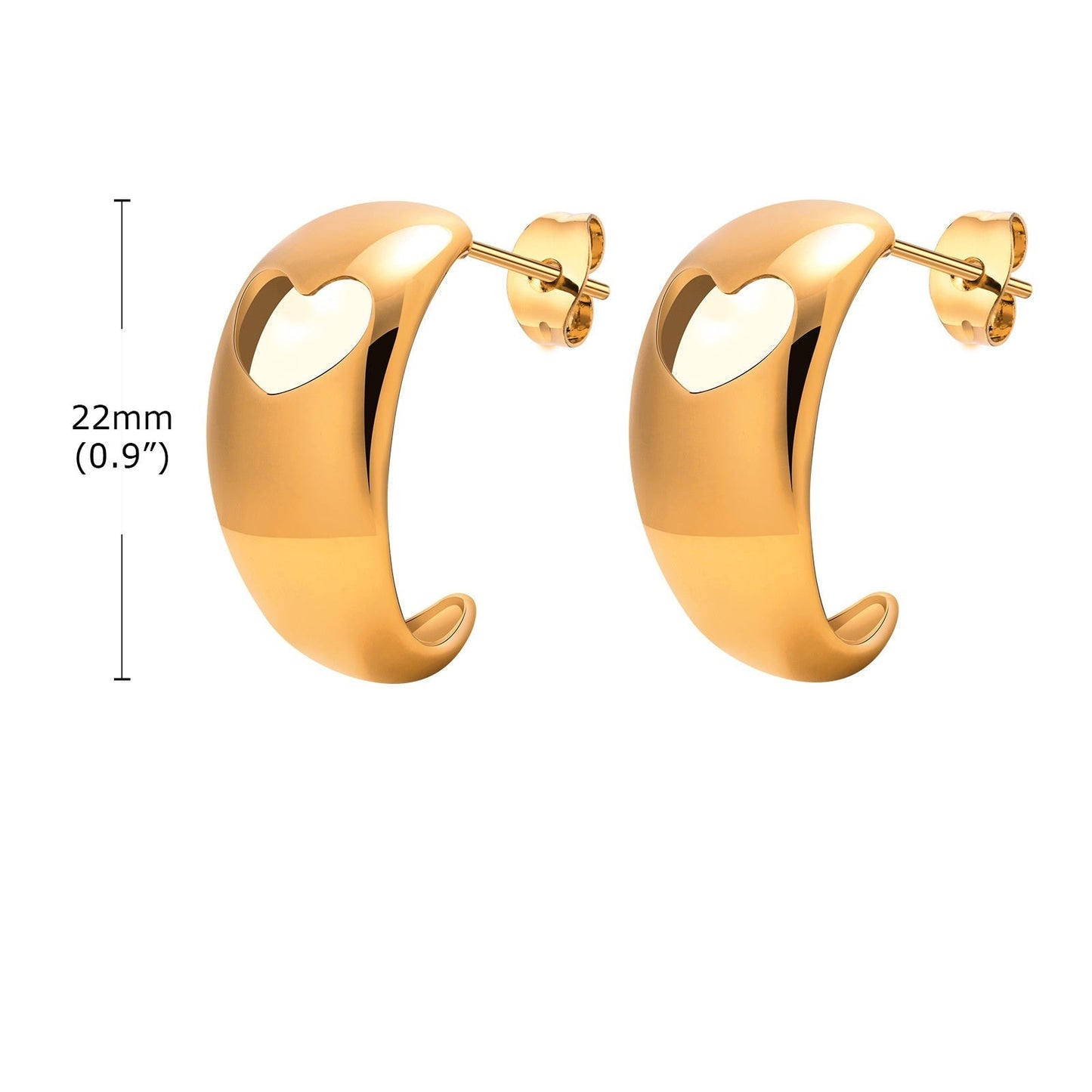Elegantes pendientes de acero inoxidable que combinan con todo.