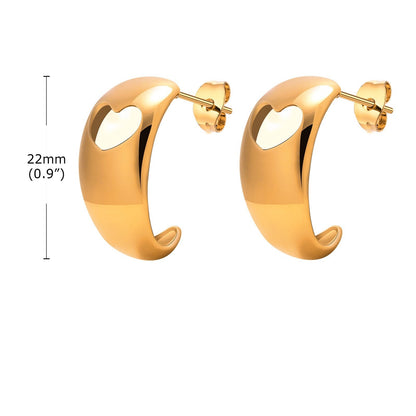 Elegantes pendientes de acero inoxidable que combinan con todo.