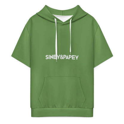 Sudadera con capucha y manga corta de tendencia